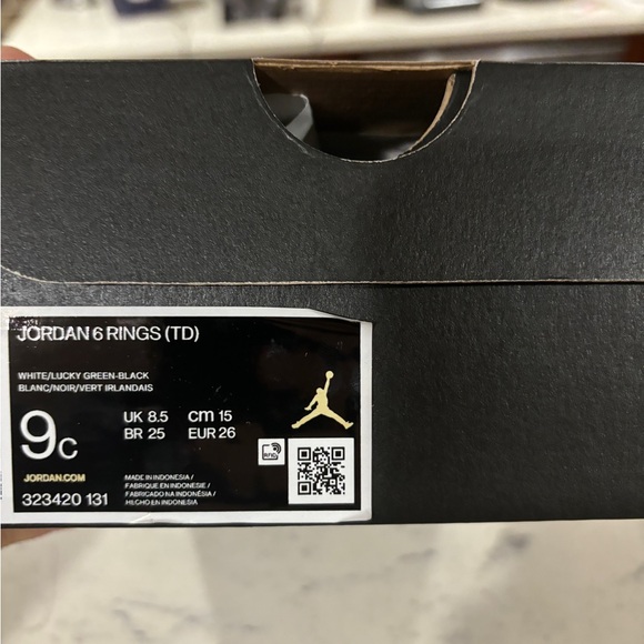 Nike Air Jordan 6 Rings TD Lucky Green White Black 323420-131 Shoe Sneaker - Picture 14 of 15